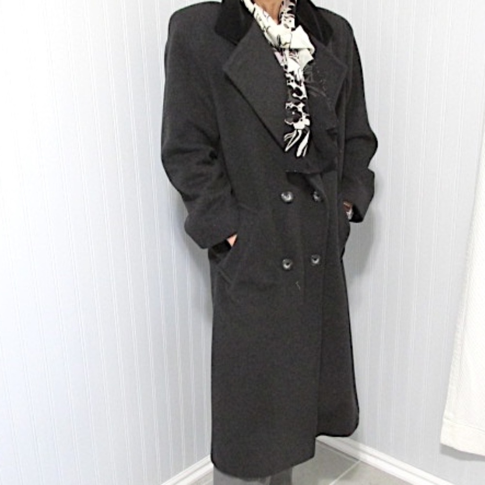 VTG Karen Wool Cashmere Blend Button Up Coat, Size 12